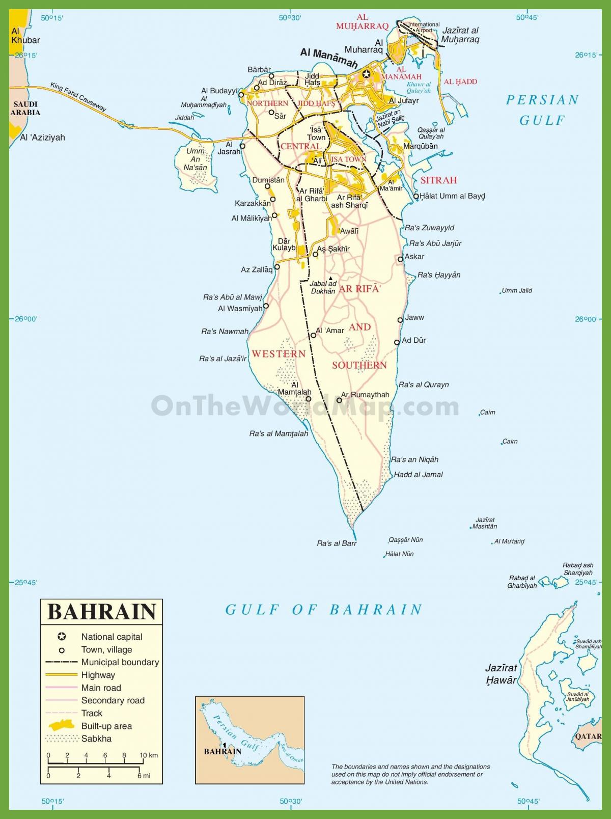 Bahrain qytetet hartë