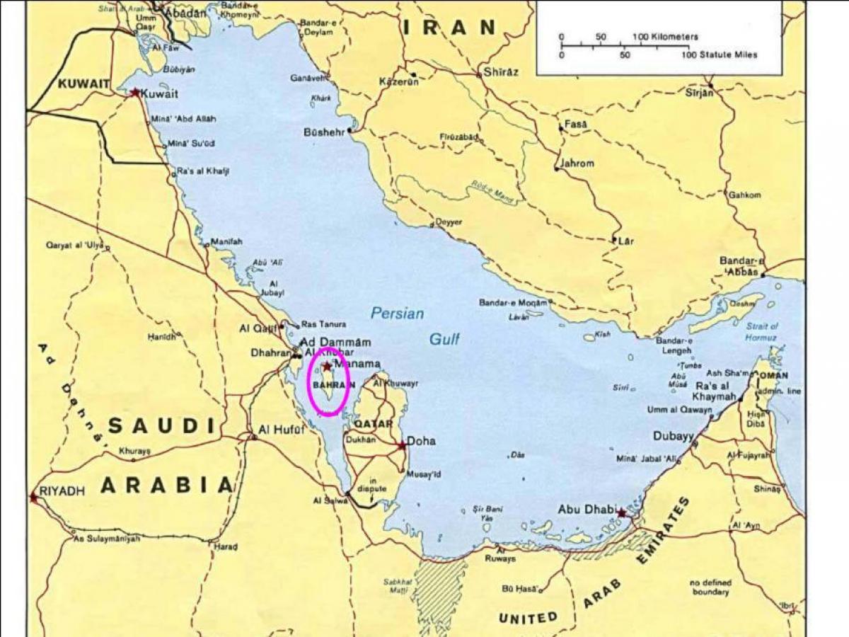 harta e ishull të Bahrain 