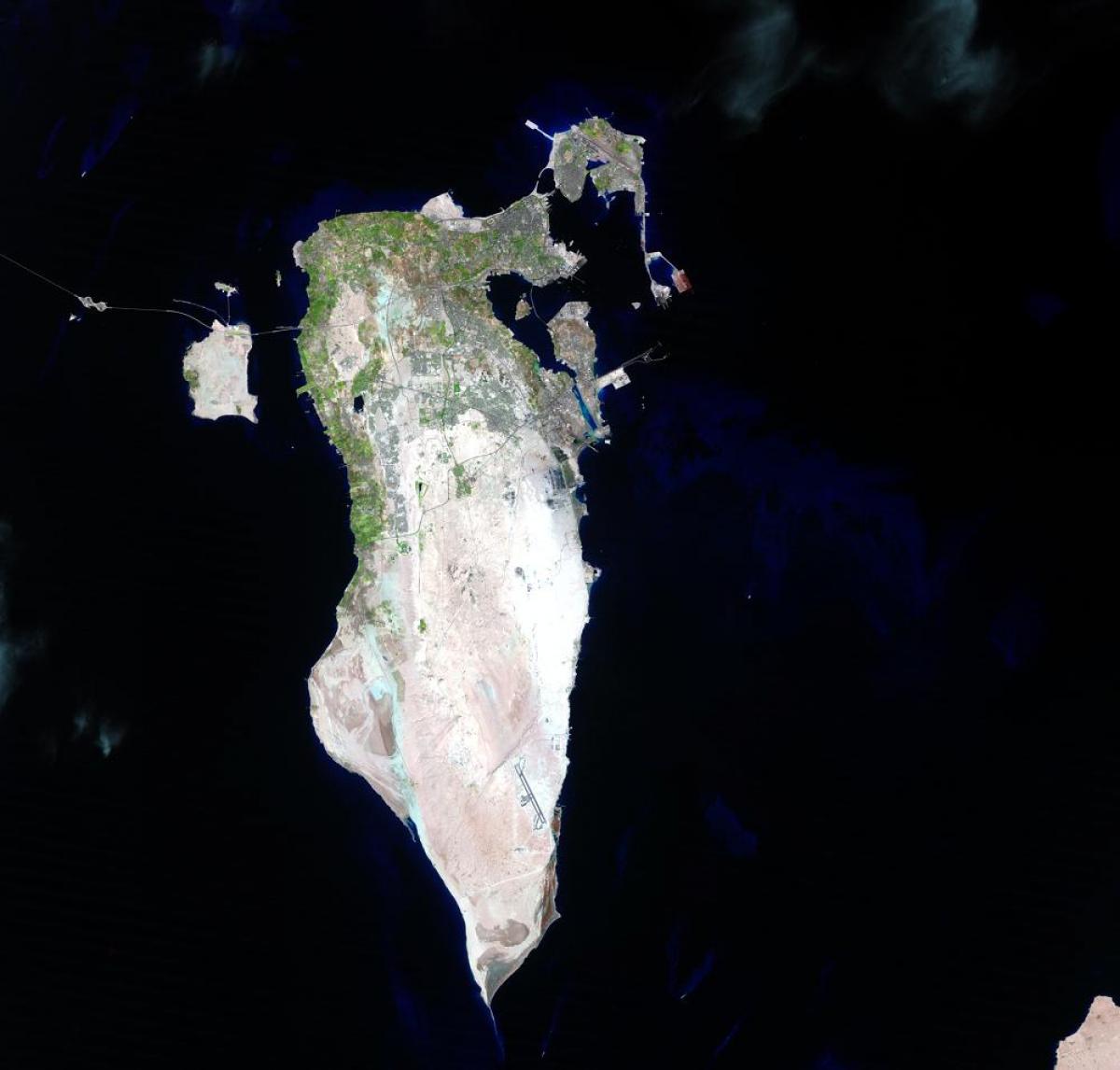 harta e Bahrain satelitore