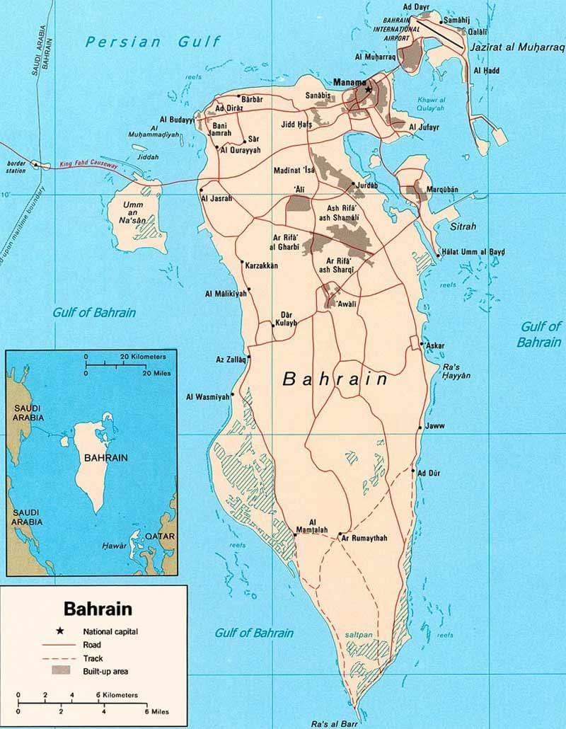 harta e Bahrain hartën e rrugës locator