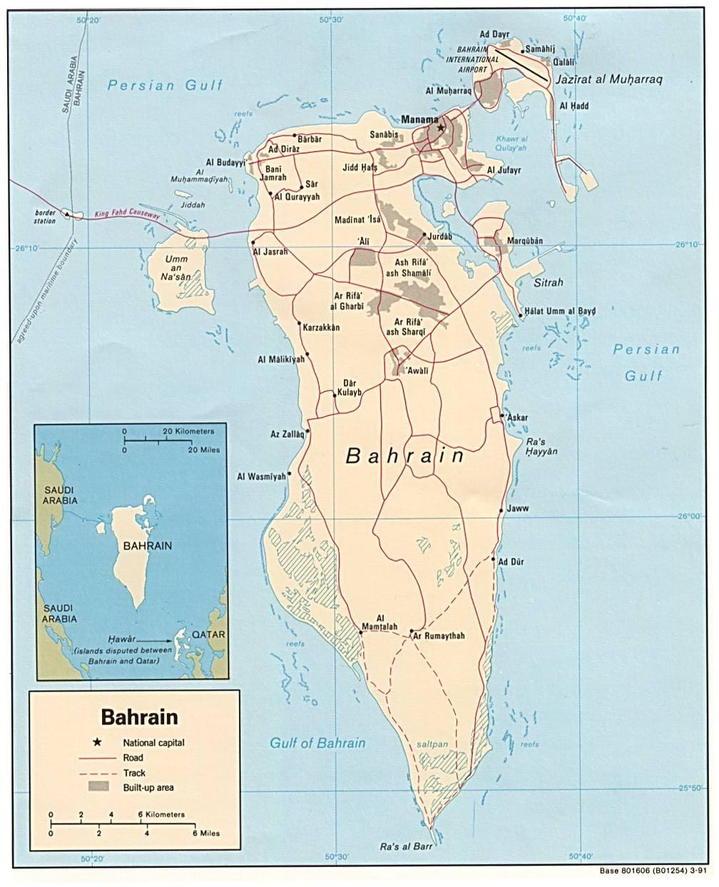 harta e ekspozimit të rrugëve Bahrain
