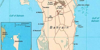 Harta e Bahrain hartën e rrugës locator