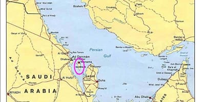 Harta e ishull të Bahrain 