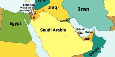 Harta e Bahrain dhe zona përreth